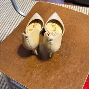 Sam Edelman Beige Pointed-Toe Heels